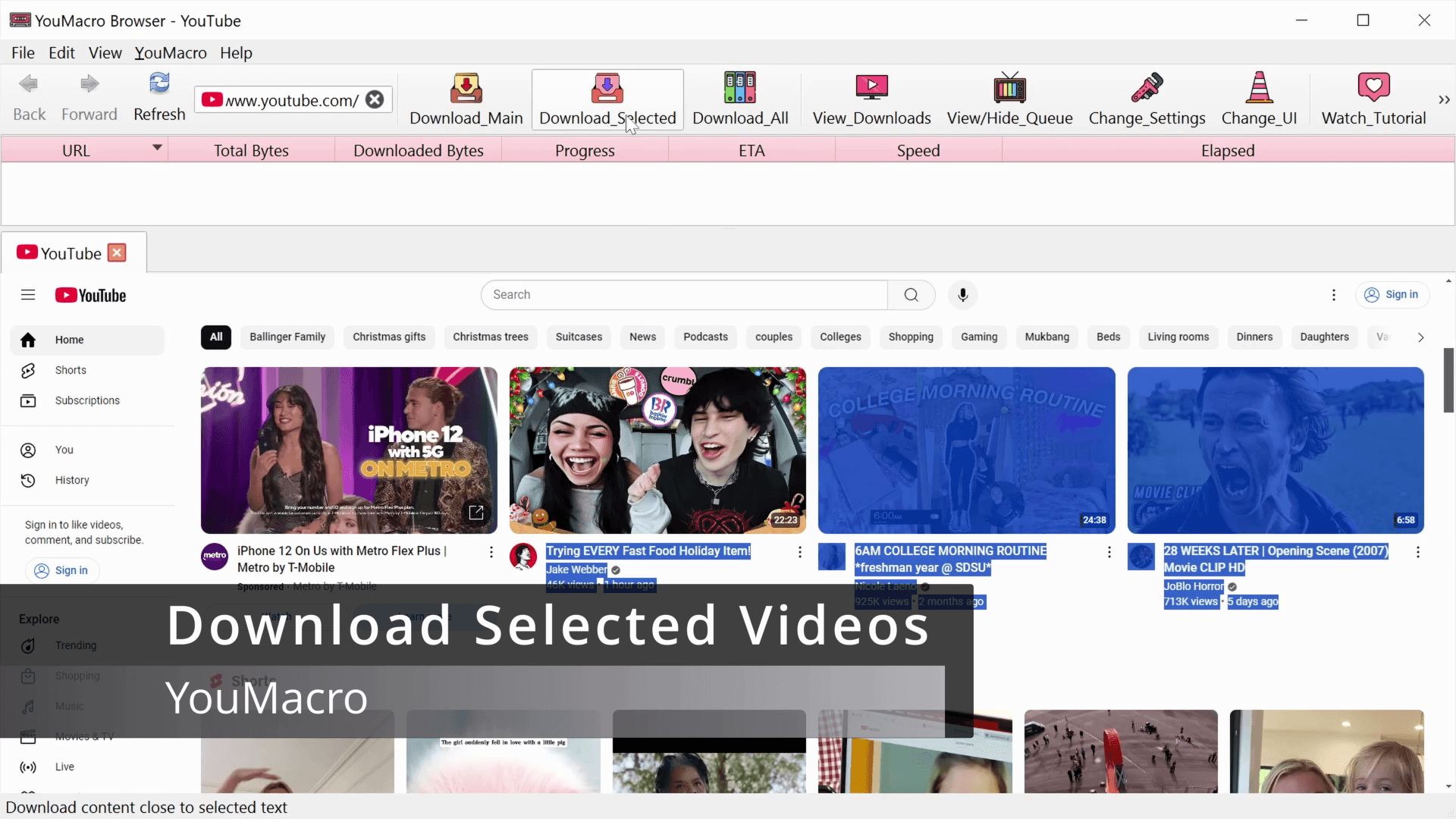 Download only what matters. in YouMacro